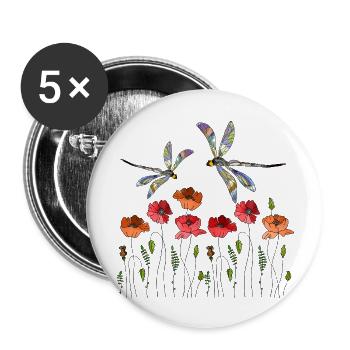 Wichtig - Buttons groß 56 mm (5er Pack) - Weiß - Vorne