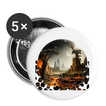 Humanity's dream of exploring distant worlds - Buttons large 2.2''/56 mm (5-pack) - white - Front