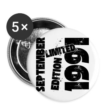 SEPTEMBER 1991 LIMITIERTE AUFLAGE - Buttons groß 56 mm (5er Pack) - Weiß - Vorne