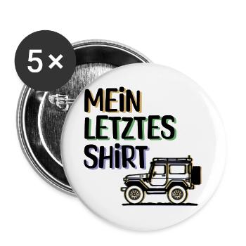 Wanderer Camping Statement Campingplatz Ferien - Buttons groß 56 mm (5er Pack) - Weiß - Vorne