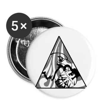 Zaun Bembel v12 - Buttons groß 56 mm (5er Pack) - Weiß - Vorne