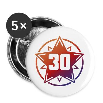 Superstar 30 - Buttons large 2.2''/56 mm (5-pack) - white - Front