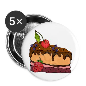 Cake - Buttons large 2.2''/56 mm (5-pack) - white - Front