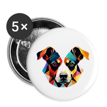 Dog Owner Dogs German Shepherd Dog Dog Owner - Buttons large 2.2''/56 mm (5-pack) - white - Front