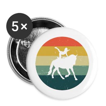 Körperbeherrschung Balanceübungen Kunstturnen auf - Buttons groß 56 mm (5er Pack) - Weiß - Vorne
