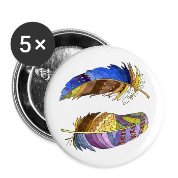 Pen - Buttons large 2.2''/56 mm (5-pack) - white - Front