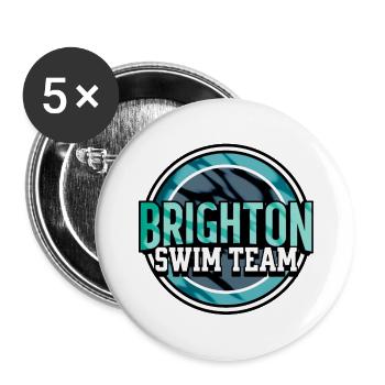 Brighton Swim Team - Buttons large 2.2''/56 mm (5-pack) - white - Front