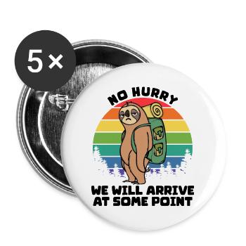Campsite Hiker Statement Camping Nature - Buttons large 2.2''/56 mm (5-pack) - white - Front