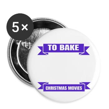 fun comic couples cupcake baking dinosaur moon - Buttons groß 56 mm (5er Pack) - Weiß - Vorne
