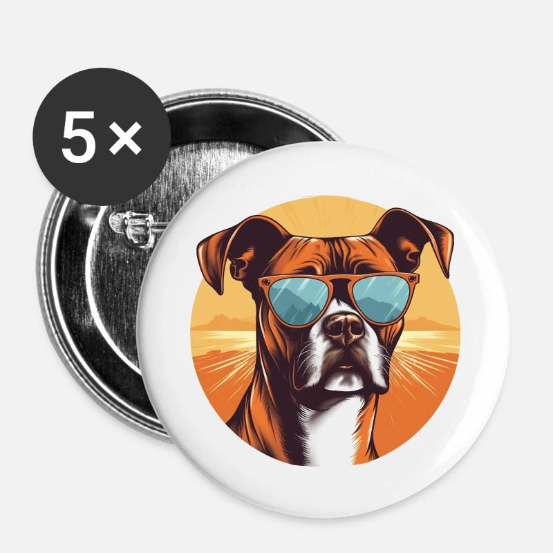 Boxer 2 - Buttons large 2.2''/56 mm (5-pack) - white