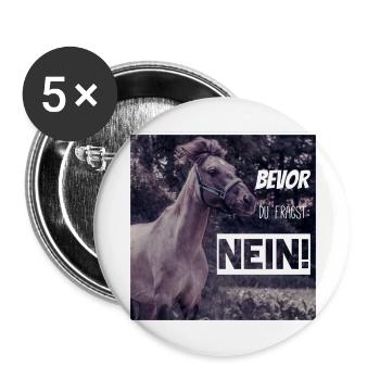 Spirit Motto Nein - Buttons groß 56 mm (5er Pack) - Weiß - Vorne