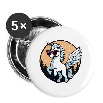 Pegasus Sunglasses Drawing - Buttons large 2.2''/56 mm (5-pack) - white - Front