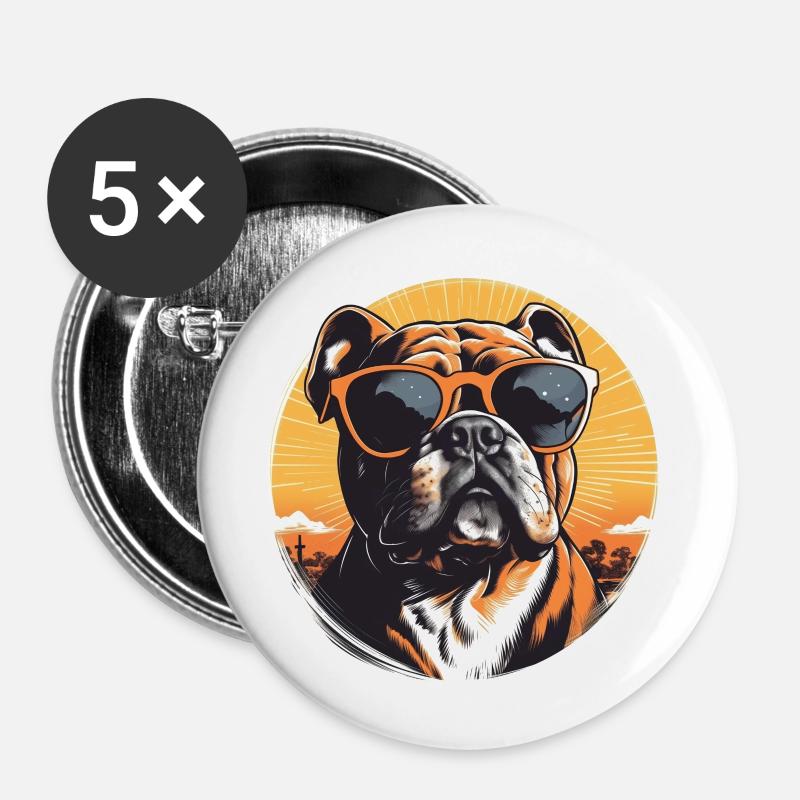 Bulldog 2 - Buttons large 2.2''/56 mm (5-pack) - white
