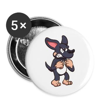 Angry Chihuahua - Buttons large 2.2''/56 mm (5-pack) - white - Front
