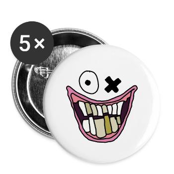 Joker - Buttons groß 56 mm (5er Pack) - Weiß - Vorne