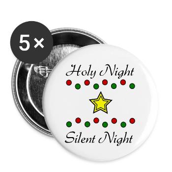 Holy night - Buttons groß 56 mm (5er Pack) - Weiß - Vorne