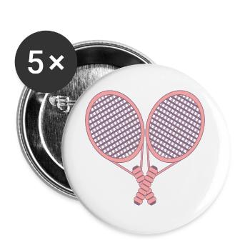 TENNIS RACKETS - TENNIS COUPLES - Buttons large 2.2''/56 mm (5-pack) - white - Front