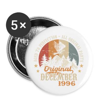 Décembre 1996 Jubilé 1996 Légendes Décembre - Lot de 5 grands badges (56 mm) - blanc - Devant