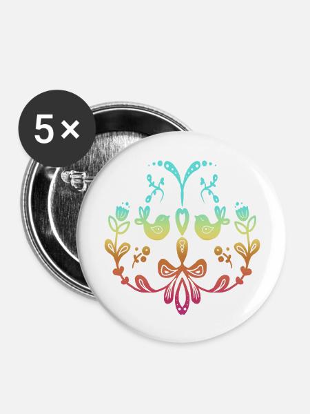 Schweden Schweden dalarna dala Pferd Pferd Frohe Weihnachten Elch - Buttons groß 56 mm (5er Pack) - Weiß