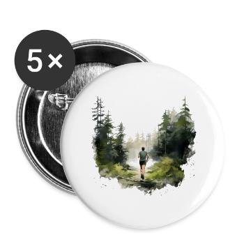 Faster, Further, Stronger: Your Jogging Shirt - Buttons large 2.2''/56 mm (5-pack) - white - Front