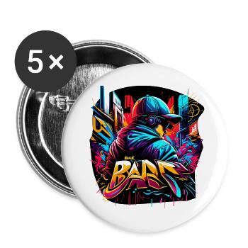 graffitti boy - Buttons groß 56 mm (5er Pack) - Weiß - Vorne