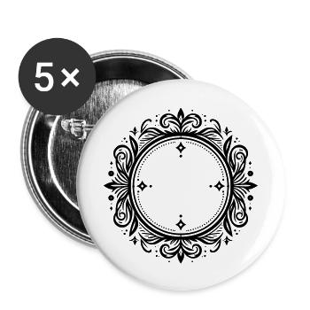 Ornament Frame Round - Buttons large 2.2''/56 mm (5-pack) - white - Front