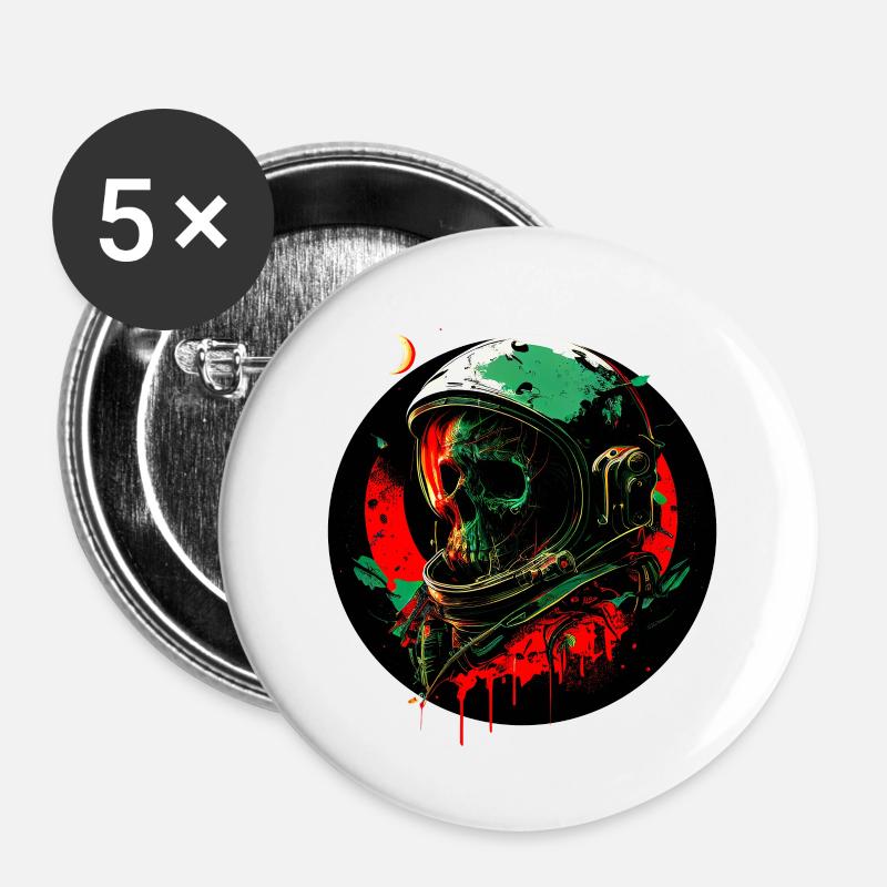 Dead astronaut - Buttons large 2.2''/56 mm (5-pack) - white