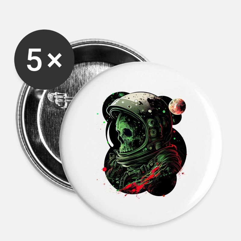 Death in space - Buttons large 2.2''/56 mm (5-pack) - white