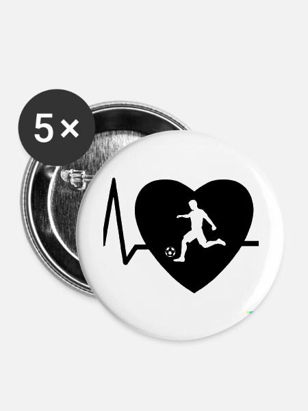 Heartbeat Soccer 2 - Buttons large 2.2''/56 mm (5-pack) - white