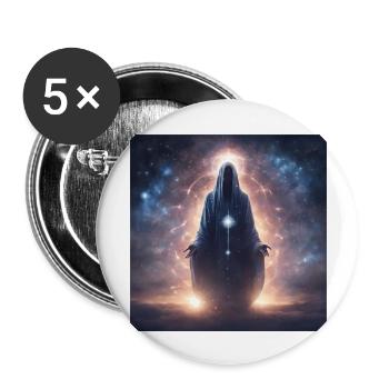 Weltall Astrologie Spiritualität - Buttons groß 56 mm (5er Pack) - Weiß - Vorne