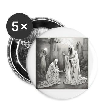 Space Spirituality - Buttons large 2.2''/56 mm (5-pack) - white - Front