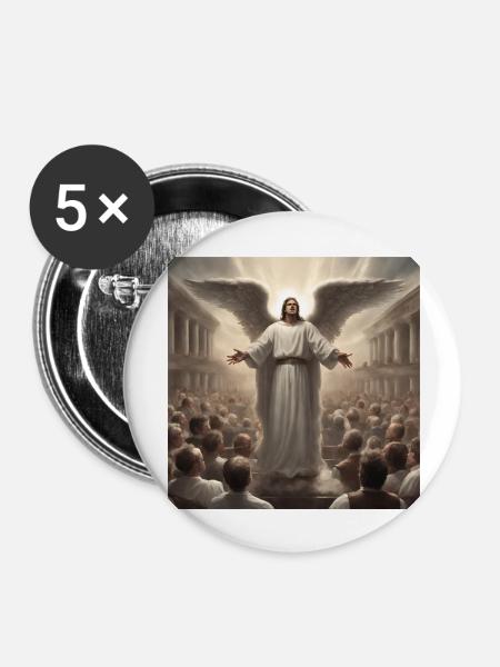 Spiritualität Astrologie - Buttons groß 56 mm (5er Pack) - Weiß