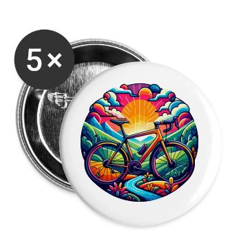 Bicycle - gravel bike, road bike - Buttons large 2.2''/56 mm (5-pack) - white - Front