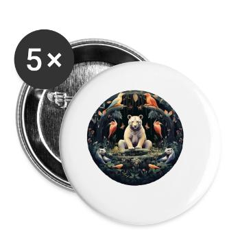 Harmony Circle - Buttons large 2.2''/56 mm (5-pack) - white - Front