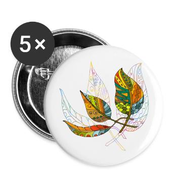 Liste - Lot de 5 grands badges (56 mm) - blanc - Devant