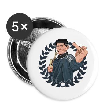 Rieser Grantler // Illustration - Lot de 5 grands badges (56 mm) - blanc - Devant