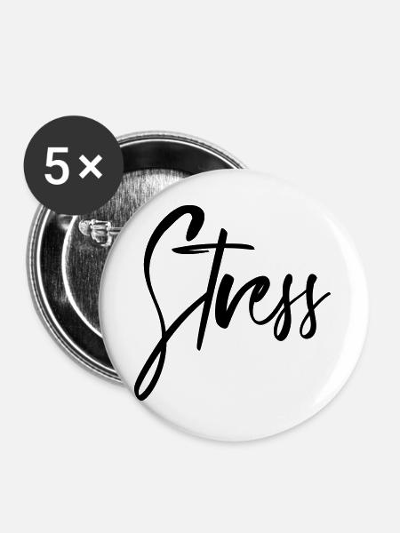 Stress - Buttons groß 56 mm (5er Pack) - Weiß