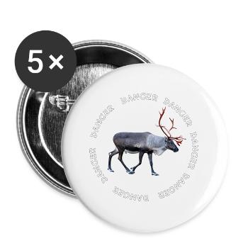 TÄNZER - Buttons groß 56 mm (5er Pack) - Weiß - Vorne