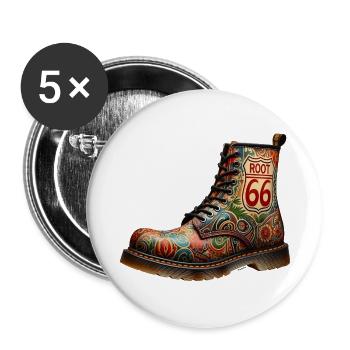 Root 66 Boot - Buttons large 2.2''/56 mm (5-pack) - white - Front
