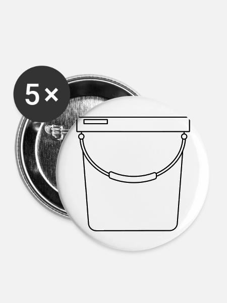 Bucket - Buttons large 2.2''/56 mm (5-pack) - white