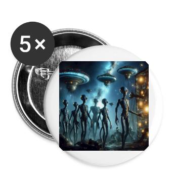 Space Spirituality - Buttons large 2.2''/56 mm (5-pack) - white - Front