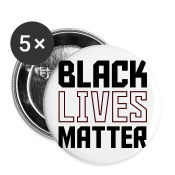 black lives - Buttons groß 56 mm (5er Pack) - Weiß - Vorne