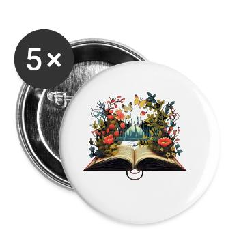 Word Garden - Buttons large 2.2''/56 mm (5-pack) - white - Front