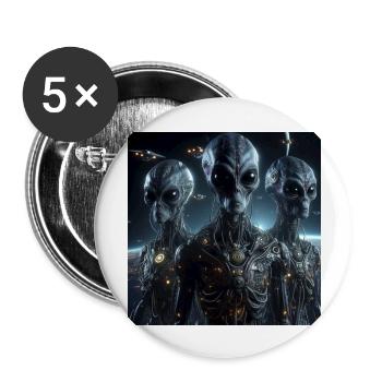 Astronomie - Buttons groß 56 mm (5er Pack) - Weiß - Vorne