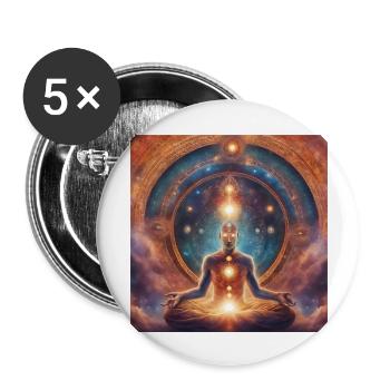 Space Spirituality - Buttons large 2.2''/56 mm (5-pack) - white - Front