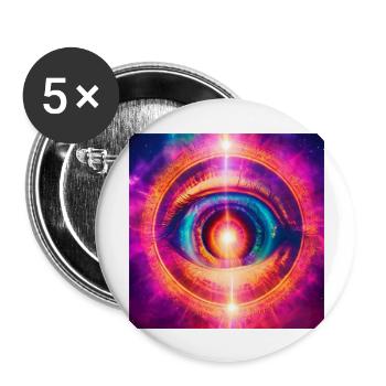 Space Spirituality - Buttons large 2.2''/56 mm (5-pack) - white - Front