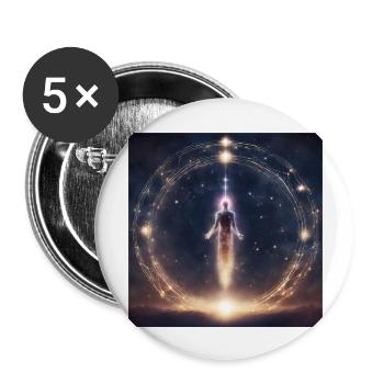 Spirituality Universe - Buttons large 2.2''/56 mm (5-pack) - white - Front