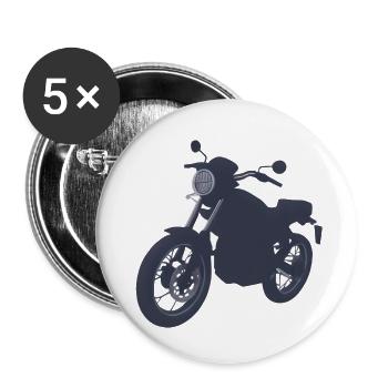 Motorcycle Motorcross Motorcyclist Motorbike Fan - Buttons large 2.2''/56 mm (5-pack) - white - Front