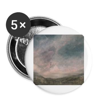 Abstrakter Himmel rosa - Buttons groß 56 mm (5er Pack) - Weiß - Vorne
