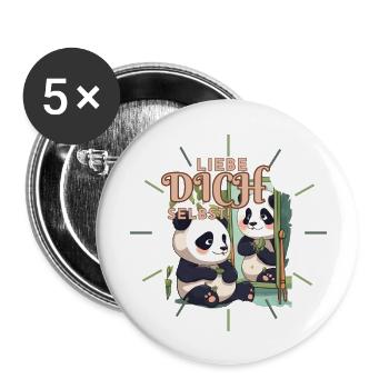 Spiegel der Selbstliebe - Buttons groß 56 mm (5er Pack) - Weiß - Vorne